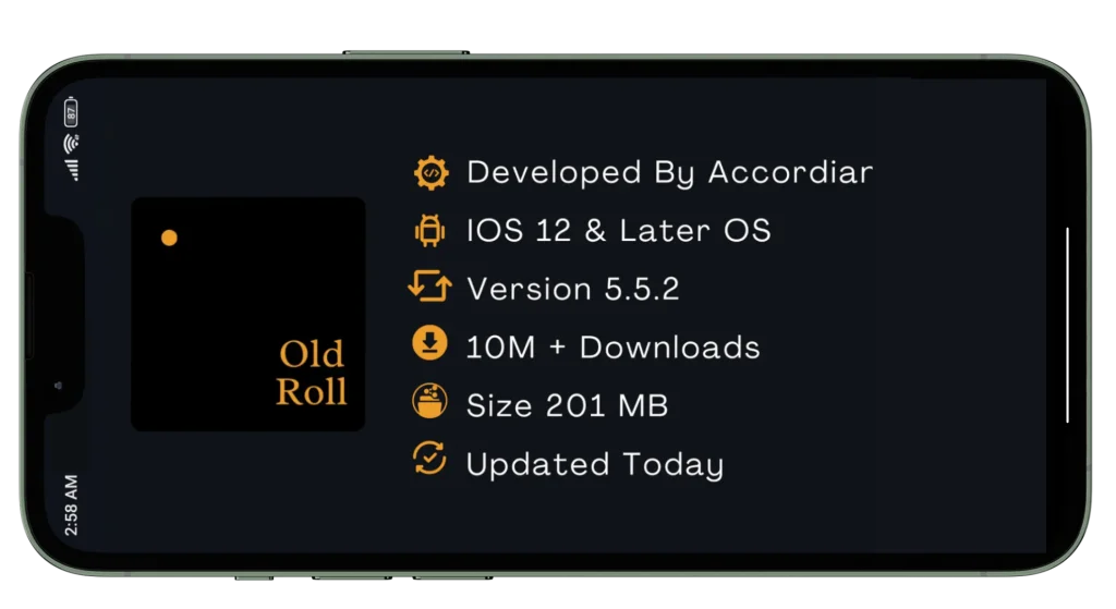 Old Roll MOd Apk IOS Table